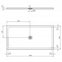 Ideal Standard Ultra Flat S+ 1800 x 900mm Grey Rectangular Shower Tray