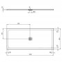 Ideal Standard Ultra Flat S+ 1800 x 800mm Grey Rectangular Shower Tray