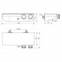 Ideal Standard Ceratherm S200 Exposed Thermostatic Shelf Shower Mixer Valve - Silk Black