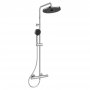 Ideal Standard Ceratherm T25+ Thermostatic Shower System with 2 Function Showerhead 2 Function Handspray and Hose - Chrome