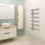 Zehnder Studio Collection Chime Towel Warmer 1380 x 500mm - Stainless Steel Brushed