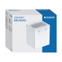 Geberit Selnova Slim Rim Basin & Cabinet Boxed Set, 550mm x 650mm - White