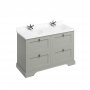 Burlington 130cm Vanity Unit with Four Drawers and Worktop