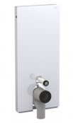Geberit Monolith White Glass 114cm Sanitary Module For Floor Standing WC with Straight Connector
