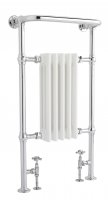 Bayswater Clifford 965 x 540mm Chrome and White Towel Radiator