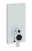 Geberit Monolith Plus 101cm White Glass for Back to Wall WC Toilet