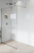 Purity Collection 700mm Chrome Wetroom Panel with wall Support