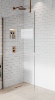 Purity Collection 900mm Brushed Bronze Wetroom Panel with Ceiling Bar
