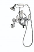JTP Grosvenor Lever Chrome Wall Mounted Bath Shower Mixer With Kit