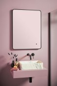 Scudo Alfie 500 x 700mm Soft Edge LED Mirror - Black