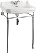 Burlington Edwardian 61cm Basin and Chrome Wash Stand