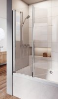 Roman Lumin8 Inward Folding Bath Screen - Chrome