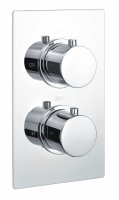 The White Space DC Concealed Shower Valve - Round Handle, Dual outlet -