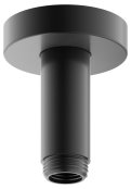 Keuco 100mm Ceiling Mounted Shower Arm with Round Rosette - Brushed Black / Chrome