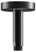 Keuco 100mm Ceiling Mounted Shower Arm with Round Rosette - Matt Black