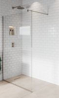 Purity Collection 1000mm Brushed Nickel Wetroom Panel with wall Support