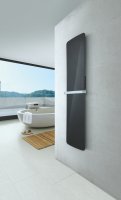 Zehnder Studio Collection Electric Folio Glass Radiator 1476 x 441mm - Black