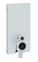Geberit Monolith White Glass Sanitary Module for Floor Standing WC, 101cm, with Straight Connector 