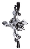 Bayswater Black & Chrome Triple Exposed Valve - Stock Clearance