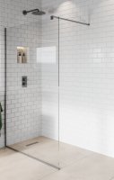 Purity Collection 1000mm Matt Anthracite Wetroom Panel with wall Support
