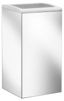 Keuco Collection Moll Wall-Mounted Waste Bin - Chrome/White