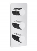 Just Taps Plus Curve Thermostatic Concealed 3 Outlet Shower Valve, Vertical