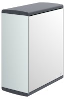 Keuco Collection Moll Paper Towel Dispenser with Left Hand Mirror Door - Chrome/Anthracite