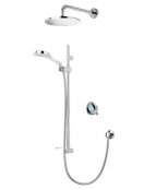 Aqualisa Quartz Touch Concealed Dual Outlet with Adjustable Head and Fixed Wall Drencher