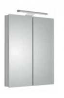 Tissino Aura 600mm Double Door Mirrored Cabinet with LED Lights - Stock Clearance