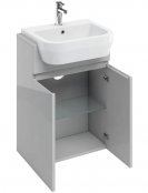Britton Bathrooms Light Grey Double Door Washbasin Unit