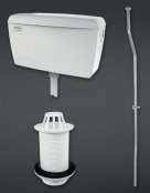 RAK Compact 4.5l Concealed Urinal Cistern Complete With Pipe Sets, Spreader And Waste For 1 Urinal