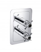 Just Taps Plus Grosvenor Black, Pinch Thermostatic 1 Outlet Shower Valve