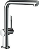 Hansgrohe Talis M54 Single Lever Kitchen Mixer 270 with Pull-Out Spout, Single Spray Mode - Chrome