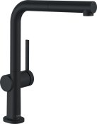 Hansgrohe Talis M54 Single Lever Kitchen Mixer 270 with Pull-Out Spout, Single Spray Mode - Matt Black