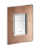 Grohe Cosmo Wood American Cherry/Chrome Flush Plate