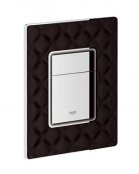 Grohe Cosmo Black Quilted Leather Flush Plate