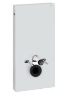 Geberit Monolith White Glass Sanitary Module for Wall Hung WC, 101cm, with Straight Connector - Stock Clearance