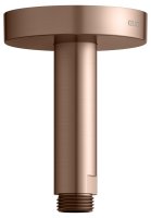 Keuco 100mm Ceiling Mounted Shower Arm with Round Rosette - Brushed Red Gold