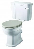 Harrogate Close Coupled Toilet with Dovetail Grey Soft Close Seat