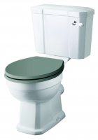 Harrogate Comfort Height Close Coupled Toilet & Spa Grey Soft Close Seat
