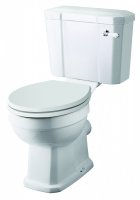 Harrogate Close Coupled Toilet with Arctic White Soft Close Seat