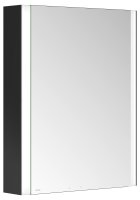 Keuco Somaris 600 x 700mm Wall-Mounted Heated Mirror Cabinet (Left Hinged) - Matt Black