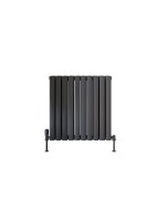 Scudo Apex 600 x 590mm Double Designer Radiator - Anthracite