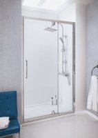 Lakes Pivot Door with Integrated In-Line Panel