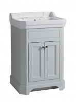 Tavistock Vitoria 600mm Freestanding Unit and Basin - Pebble Grey