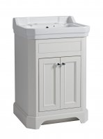 Tavistock Vitoria 600mm Freestanding Unit and Basin - Linen White