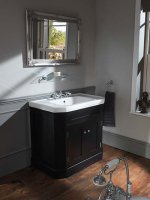 Silverdale Empire 920mm Inset Basin with Black Cabinet