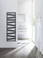 Zehnder Ribbon Towel Radiator 965 x 500mm - Matt Black