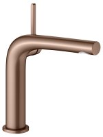 Keuco Edition 400 Single Lever Basin Mixer 150 - Brushed Red Gold
