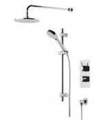 Tavistock Quantum Dual Function Shower System with Riser Kit & Overhead Shower - Chrome